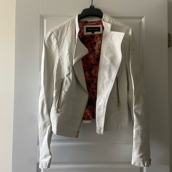 White Faux Leather Jacket - Picture 1 of 10